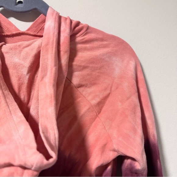 Old Navy French Terry Pullover Hoodie Pink Tie Dye Girl’s Size XL Spring Boho - Picture 13 of 15